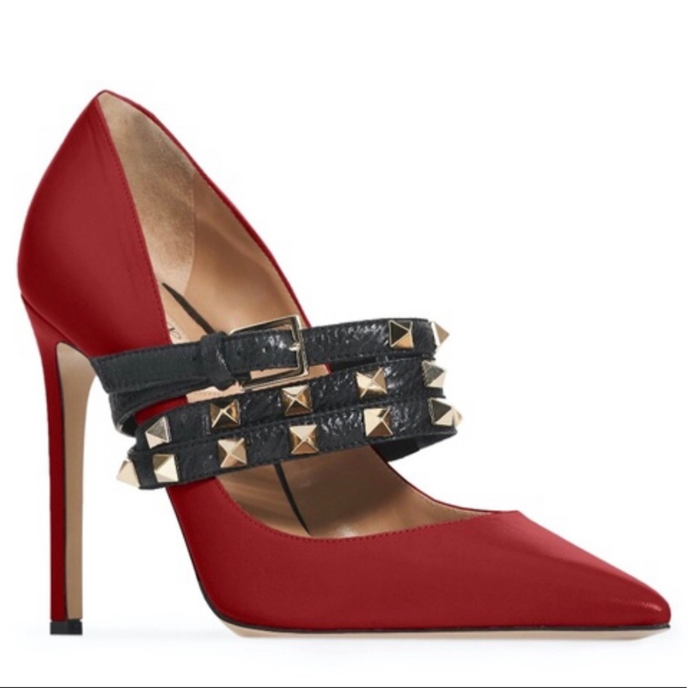 Valentino Rockstud Wrap Leather Pumps